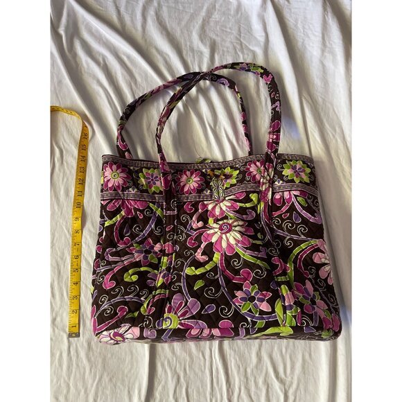 Vera Bradley Floral Quilted Duffle Bag & Tote Set Travel Pink Brown Large - Picture 9 of 13